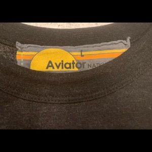 Aviator Nation Rainbow Stitch Crew in Charcoal